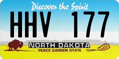 ND license plate HHV177