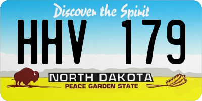 ND license plate HHV179