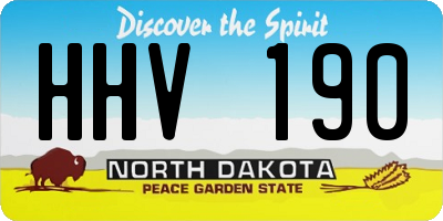 ND license plate HHV190