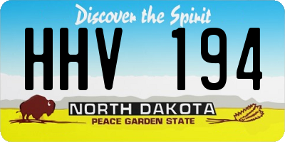 ND license plate HHV194