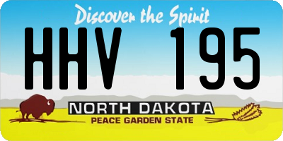 ND license plate HHV195