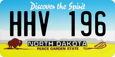 ND license plate HHV196