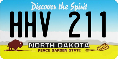 ND license plate HHV211
