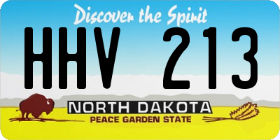ND license plate HHV213