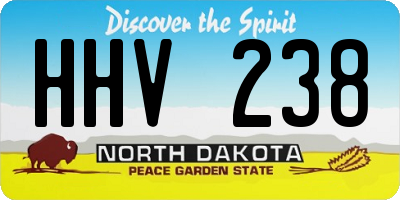 ND license plate HHV238