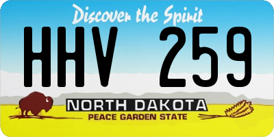 ND license plate HHV259