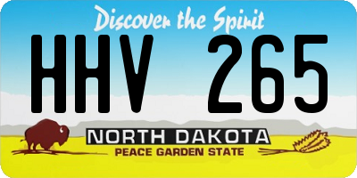 ND license plate HHV265