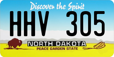ND license plate HHV305