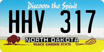 ND license plate HHV317
