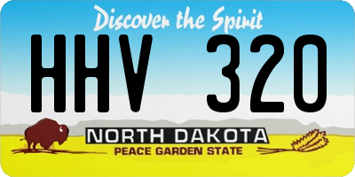 ND license plate HHV320