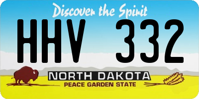 ND license plate HHV332