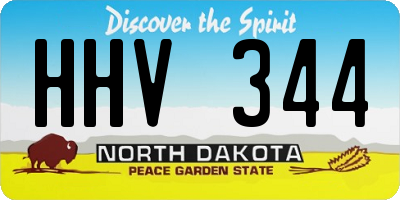 ND license plate HHV344