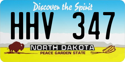 ND license plate HHV347