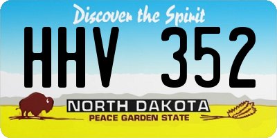 ND license plate HHV352