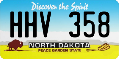ND license plate HHV358