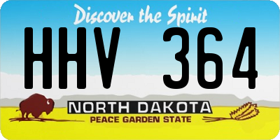 ND license plate HHV364