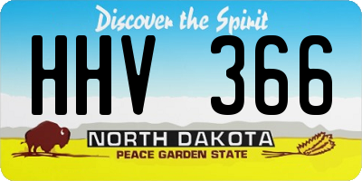ND license plate HHV366