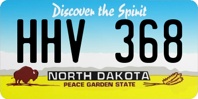 ND license plate HHV368