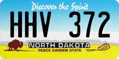 ND license plate HHV372