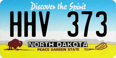 ND license plate HHV373