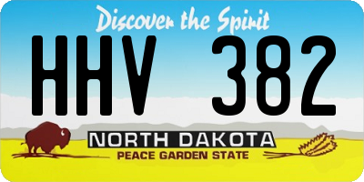 ND license plate HHV382