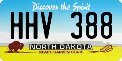ND license plate HHV388