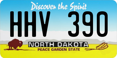 ND license plate HHV390