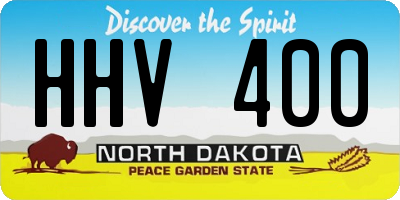 ND license plate HHV400