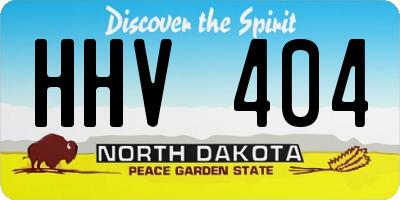 ND license plate HHV404