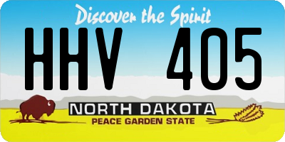 ND license plate HHV405