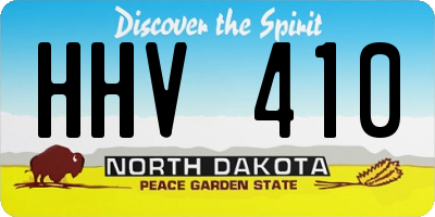 ND license plate HHV410
