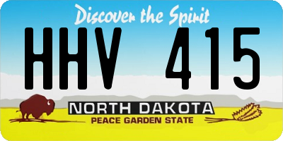 ND license plate HHV415