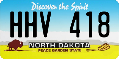 ND license plate HHV418