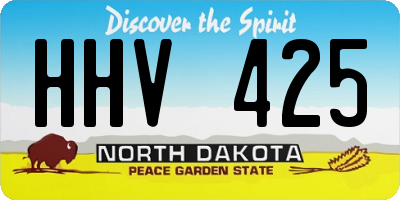 ND license plate HHV425