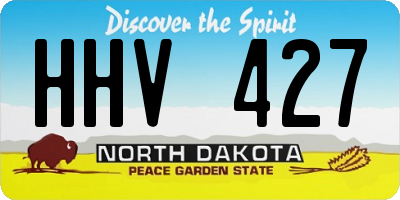 ND license plate HHV427
