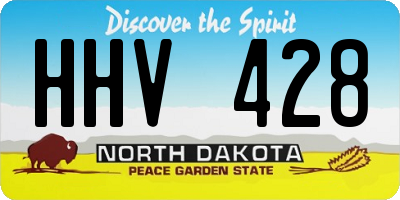 ND license plate HHV428