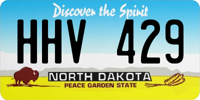 ND license plate HHV429