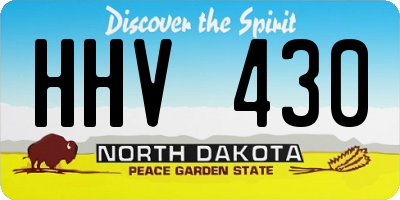 ND license plate HHV430