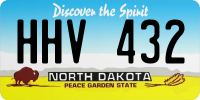 ND license plate HHV432