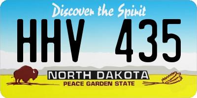 ND license plate HHV435