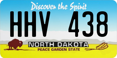 ND license plate HHV438