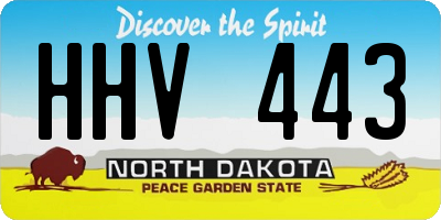 ND license plate HHV443