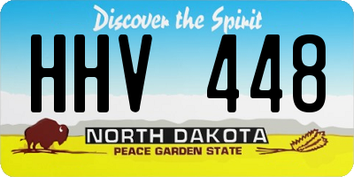 ND license plate HHV448