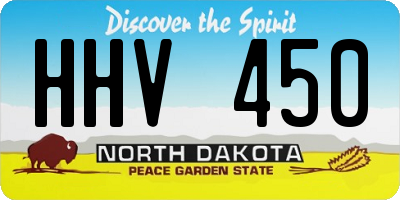 ND license plate HHV450