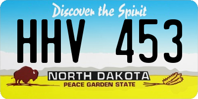 ND license plate HHV453
