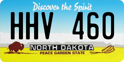 ND license plate HHV460