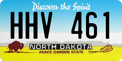 ND license plate HHV461