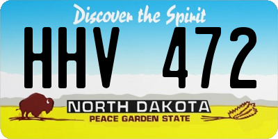 ND license plate HHV472