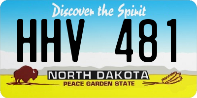 ND license plate HHV481
