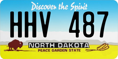 ND license plate HHV487